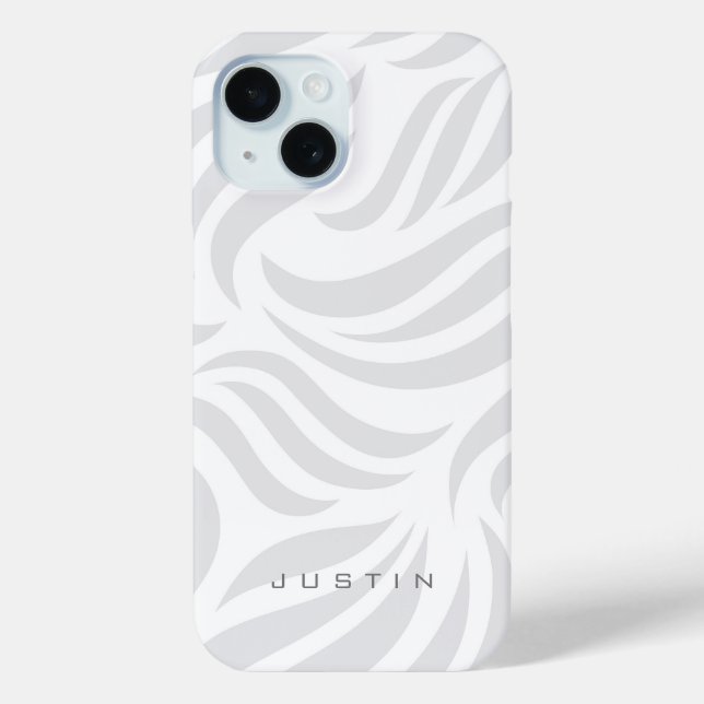 Grey Swirl Pattern Case-Mate iPhone Case (Back)