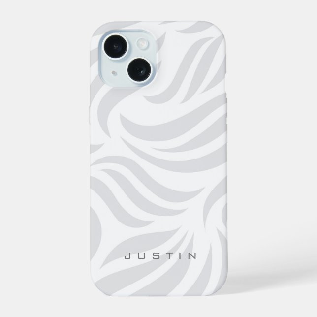 Grey Swirl Pattern Iphone Case (Back)