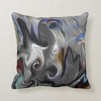 Grey Swirl Pillow by FXtions at Zazzle
