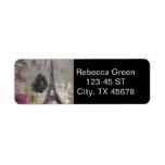 grey swirls modern vintage paris eiffel tower label