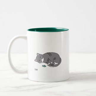 grey tabby cat mug