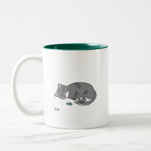 grey tabby cat mug
