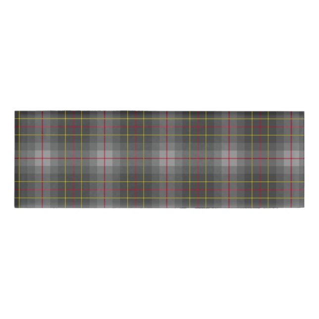 Grey Tartan Name Tag (Front)