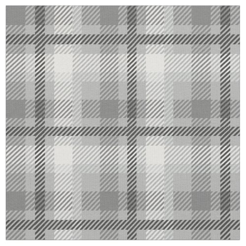 Grey Tartan Pattern IV Fabric