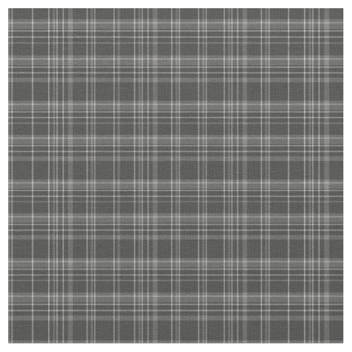 Grey Tartan Rustic Pattern Fabric