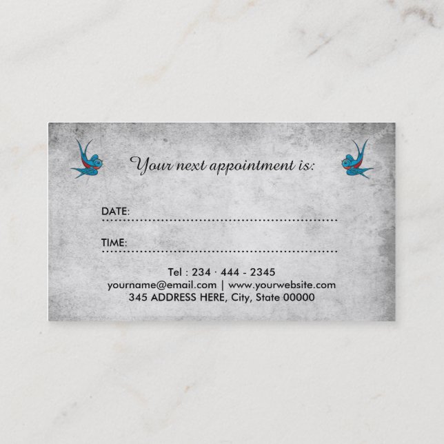 Free PSD  Tattoo studio business card template