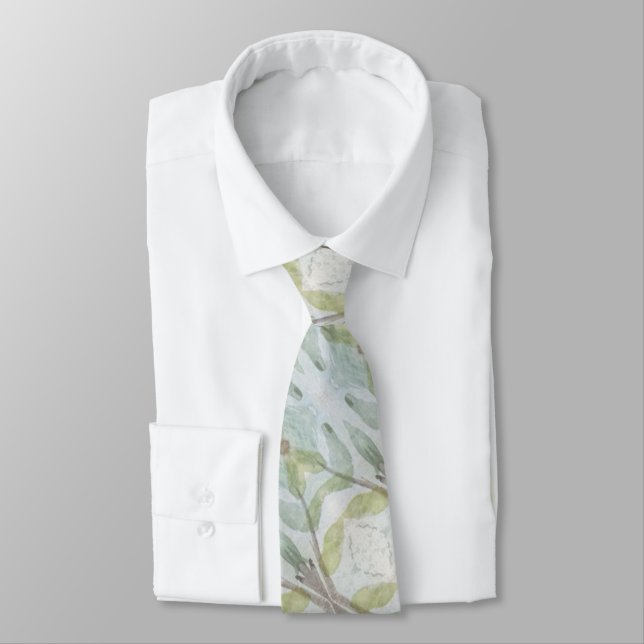 Grey Teal and Green Neck Tie (Tied)