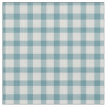 Grey Teal and White plaid Fabric