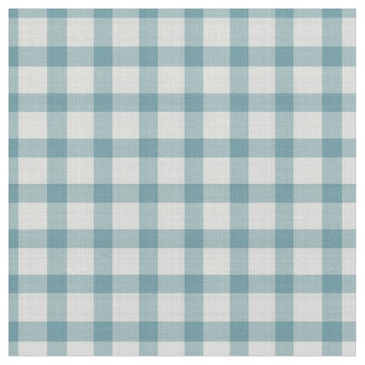 Grey Teal and White plaid Fabric