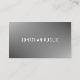 Grey Template Professional Trendy Elegant Modern Business Card