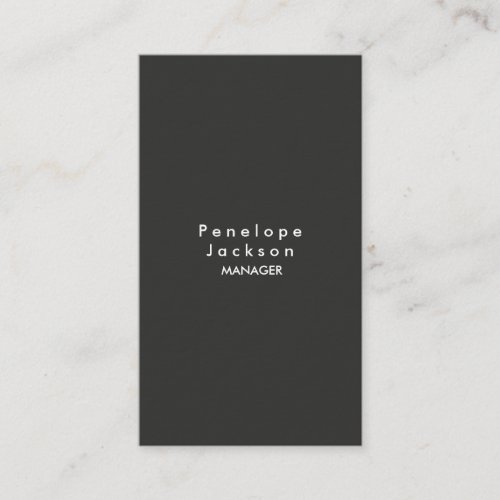 Grey Texture Modern Plain Professional Stylish Business Card