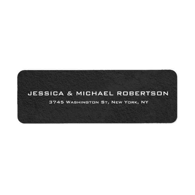 Grey Texture Plain Elegant Modern Trendy Family Label (Front)
