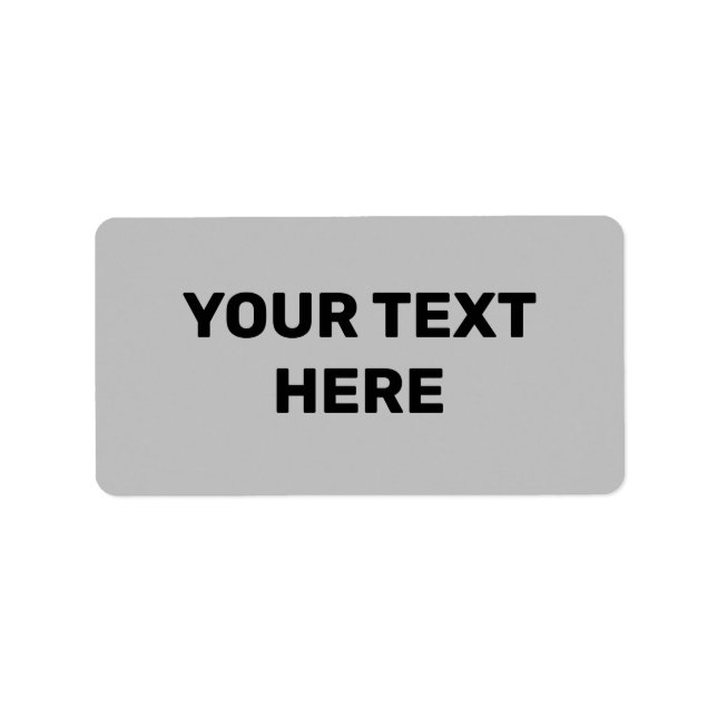 GREY TEXTURE SIMPLE MINIMAL TEXT STYLE LABELS (Front)