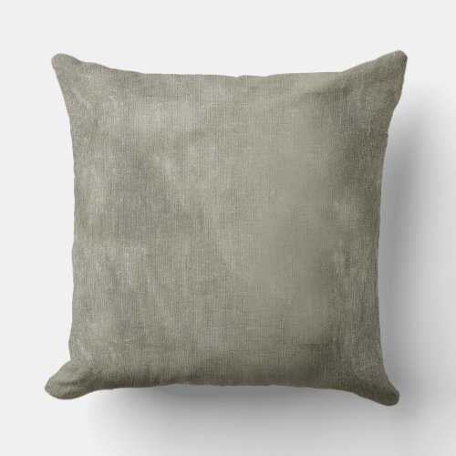 Grey Textured  Antiqued Throw Pillow