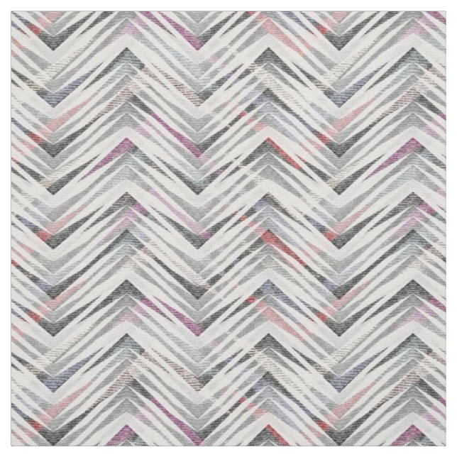Grey textured zigzag  fabric (Swatch)