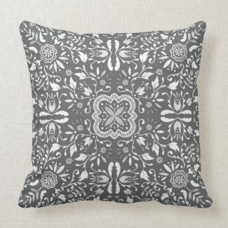 Marvelous Gray Watercolour Pattern Cushion