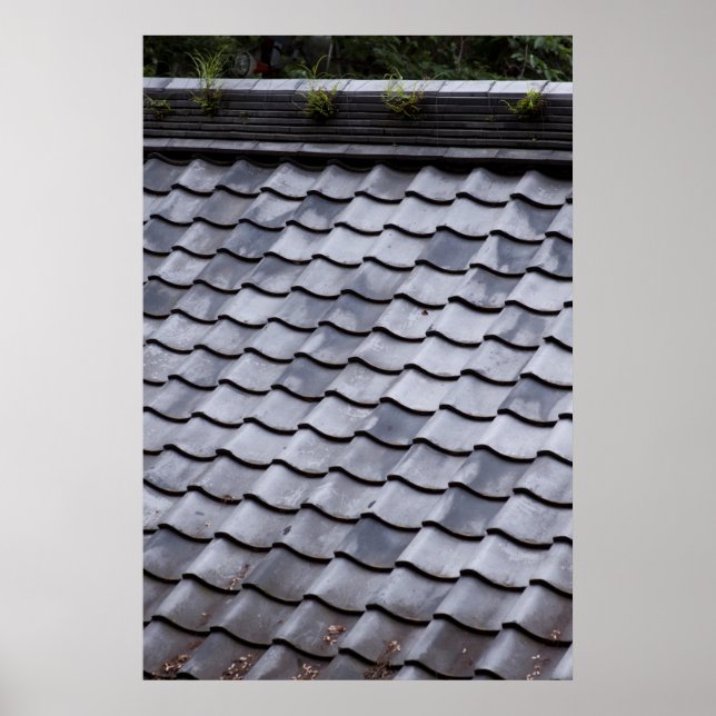 Grey Tiled Roof Poster (Front)