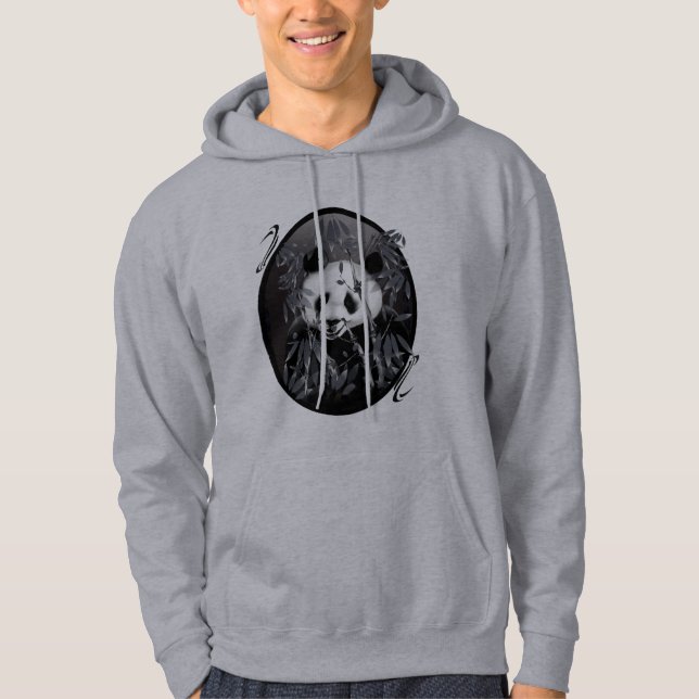 Grey Tone Panda Oval Shirts (Front)
