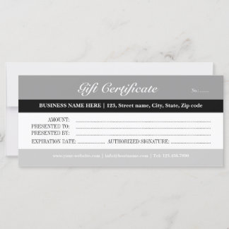 Grey Tones Gift Certificate