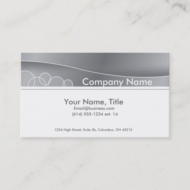 Grey Topper Business Card (Front)