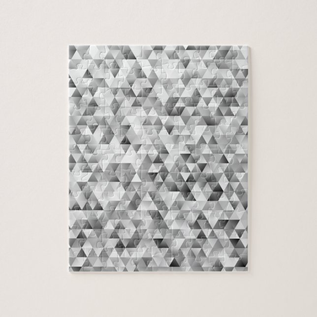 Grey triangle pattern jigsaw puzzle (Vertical)