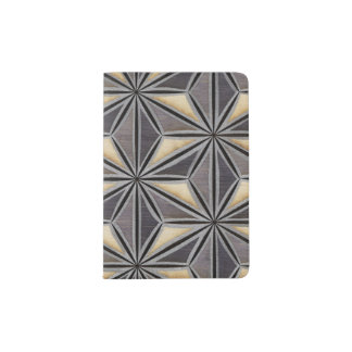 Grey Triangle Pattern Passport Holder