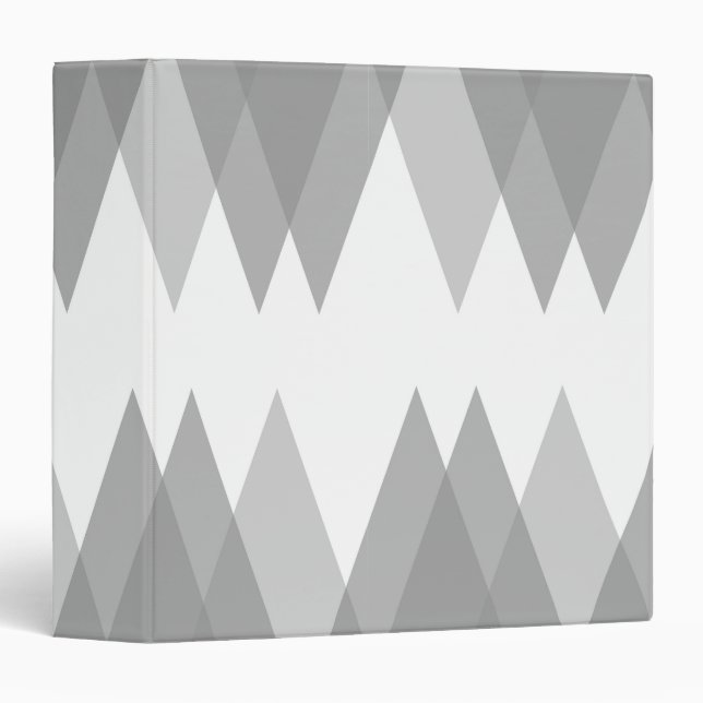 Grey triangles 3 ring binder (Front/Spine)