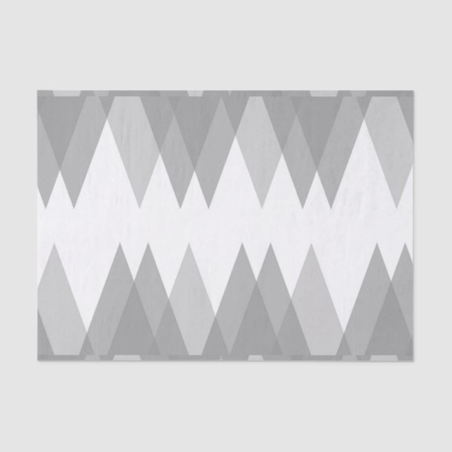 Grey triangles tissue paper (Front)