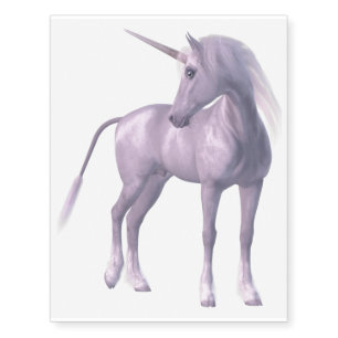 GREY UNICORN TEMPORARY TATTOO