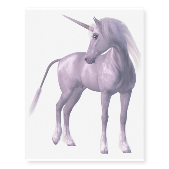 GREY UNICORN TEMPORARY TATTOO (Front)