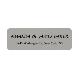 Grey Unique Creative Clean Stylish Family Name Label