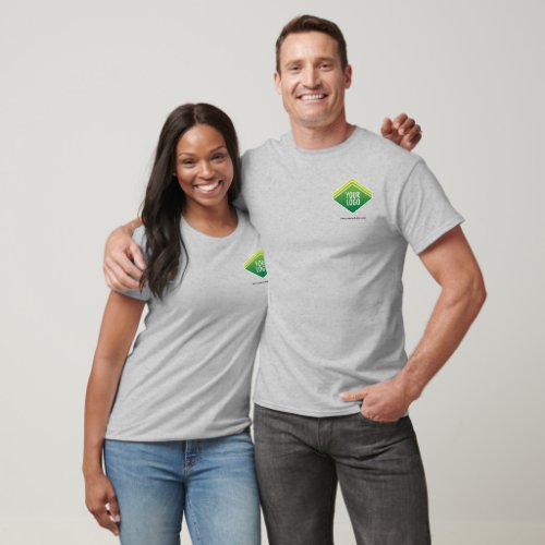 Grey Unisex Business T_Shirt Custom Company Logo