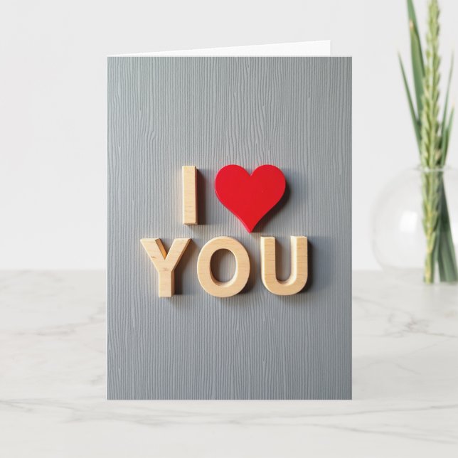 Grey Valentines Day Love Card (Front)