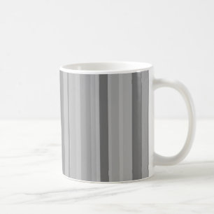 Grey vertical stripes coffee mug