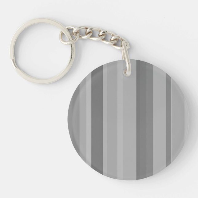 Grey vertical stripes keychain (Front)