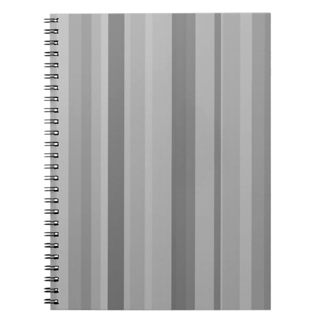 Grey vertical stripes notebook (Front)