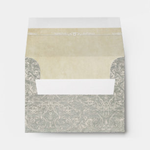 Grey Vintage French Regency Lace Weddings Envelope