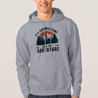 Grey Vintage Retro Mountain Hiking Camping Nature Hoodie