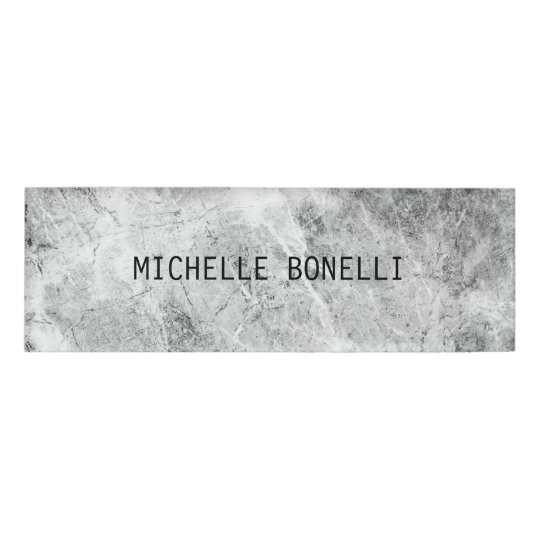Grey Wall Design Background Plain Legible Modern Name Tag Zazzle Com