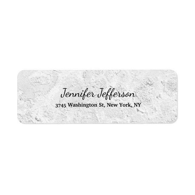 Grey Wall Handwriting Script Creative Plain Label (Front)