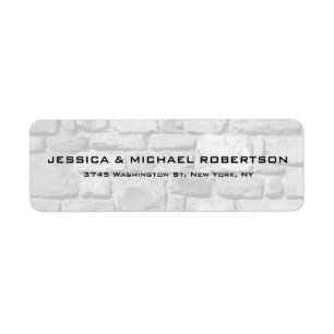 Grey Wall Plain Elegant Modern Trendy Family Label