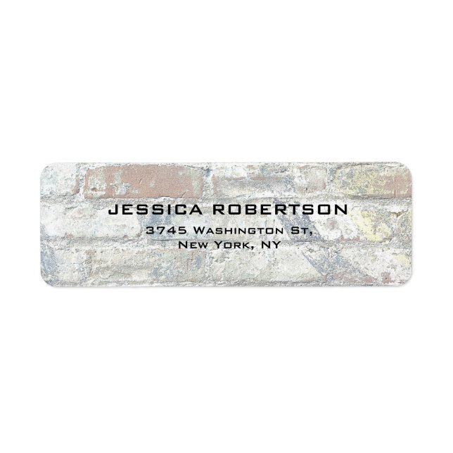 Grey Wall Plain Elegant Modern Trendy Label (Front)