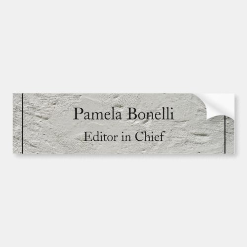 Grey Wall Professional Unique Classical Simple Bumper Sticker