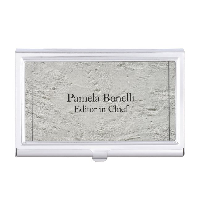 Grey Wall Professional Unique Classical Simple Business Card Case (Front)