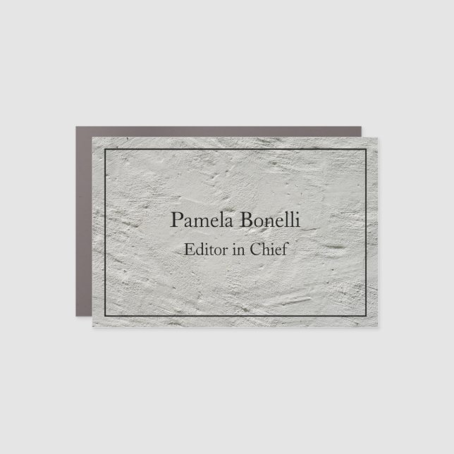 Grey Wall Professional Unique Classical Simple Car Magnet (Front)