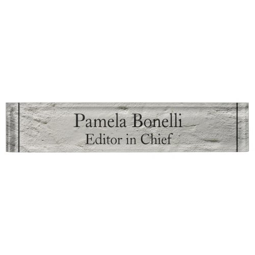Grey Wall Professional Unique Classical Simple Desk Name Plate
