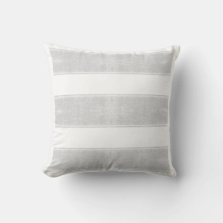 Grey Wall Stripe Throw Pillow