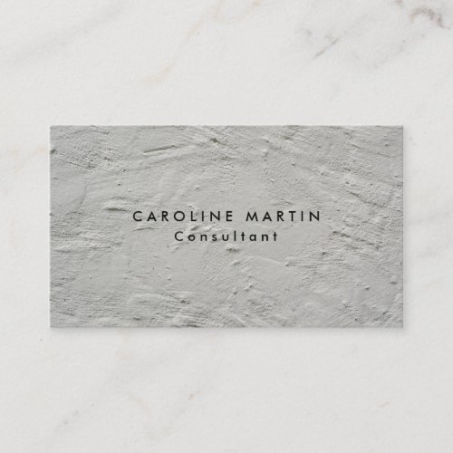 Grey Wall Texture Plain Modern Feminine Business Card