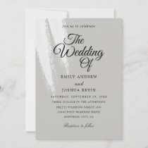 grey wash watercolor wedding invitations