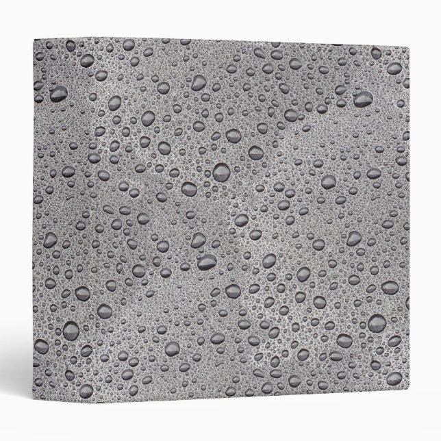 Grey water droplets 3 ring binder (Front/Spine)
